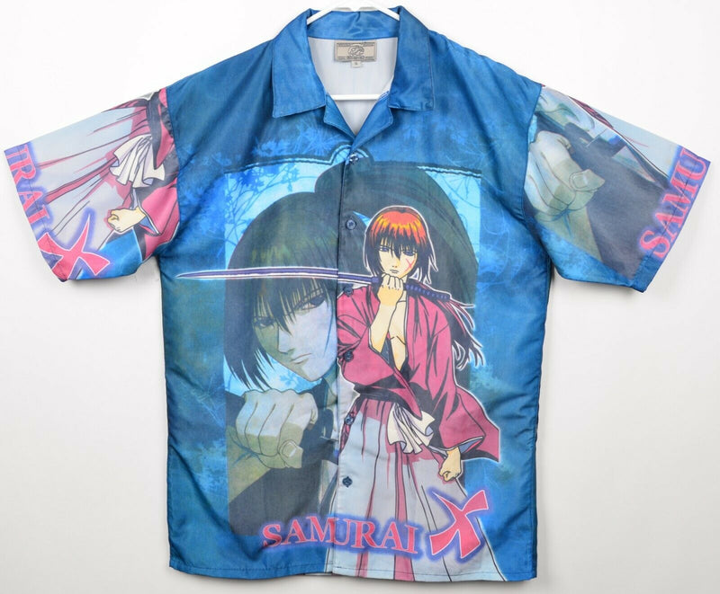 Clench 701 Jeans Men's Sz Small Samurai Japanese Anime 100% Polyester Camp Shirt