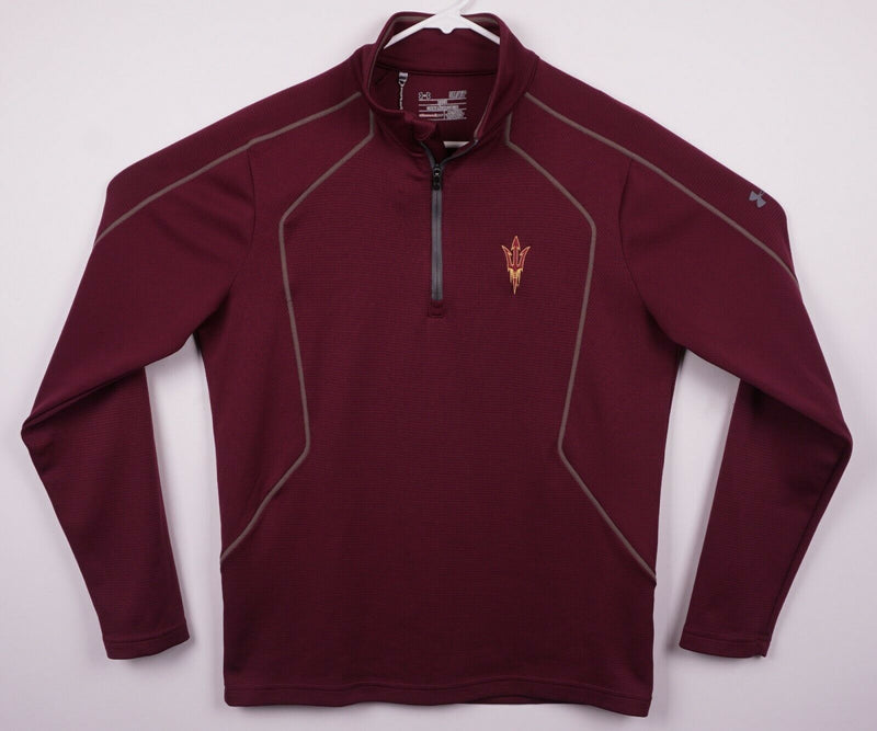 Arizona State University ASU Men's Small Under Armour Maroon 1/4 Zip Jacket