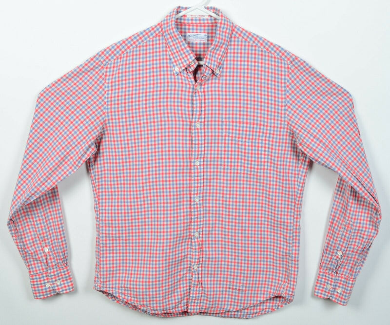 GANT Rugger Men's Medium "Vacay Madras" Pink Blue Check Button-Down Shirt