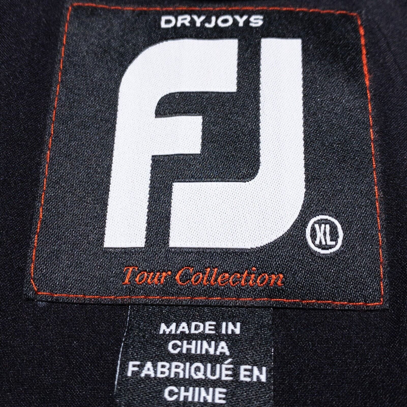 FootJoy DryJoys Tour Jacket Men's XL Golf Half-Zip Pullover Windshirt Black