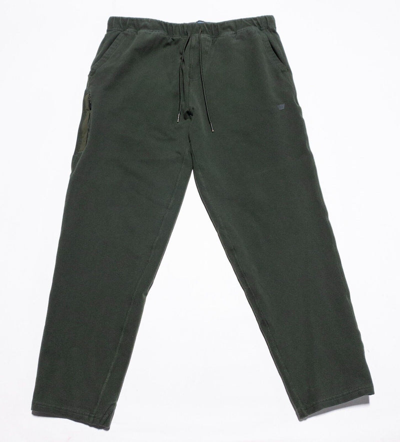 Mack Weldon Ace Sweatpants Men's Large Jogger Tapered Leg Fit Stretch Green