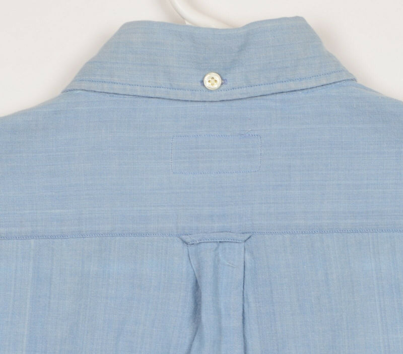GANT Rugger Men's Small "Indigo Madras" Blue Chambray Button-Down Shirt