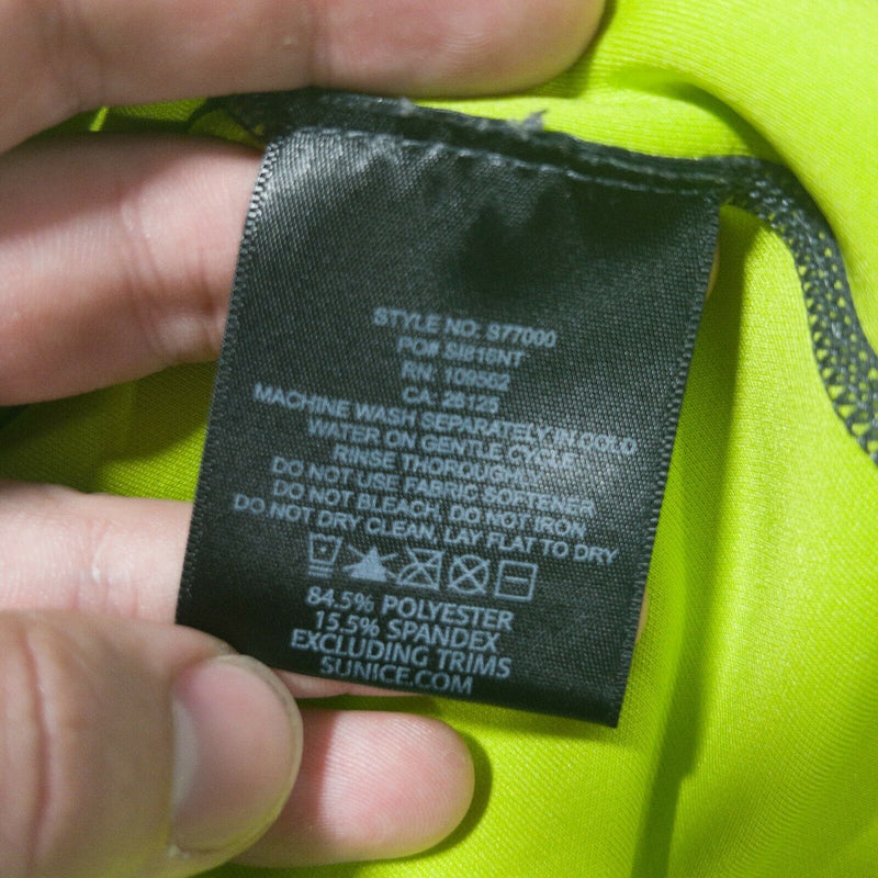 Sunice Sport Men's Medium Super Lite FX Neon Green Golf 1/4 Zip Pullover Jacket