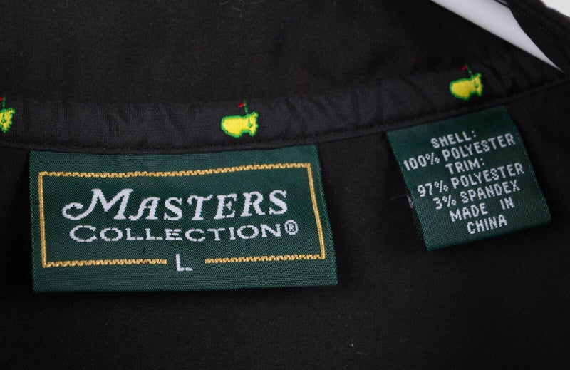 Masters Collection Men's Sz Large Augusta National Black 1/4 Snap Golf Jacket