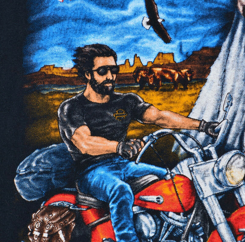 Vintage 1990 3D Emblem Men's Sz XL Brothers in The Wind Harley-Davidson T-Shirt