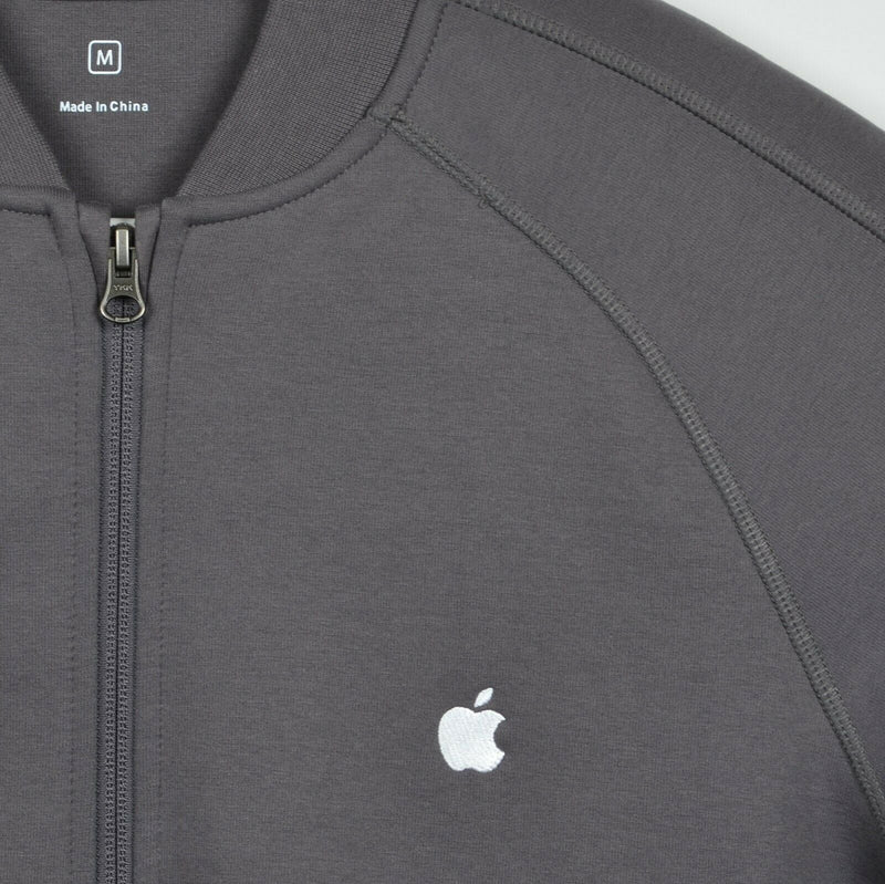 Apple Store Men's Medium Gray Apple Logo Employee Uniform Full Zip Sweatshirt