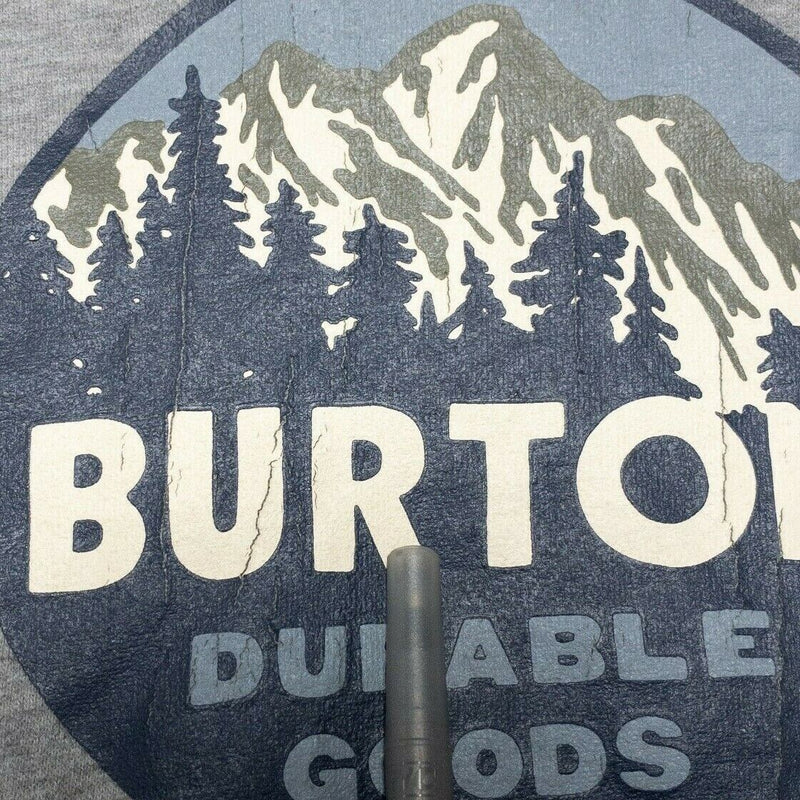 Burton Hoodie Boy's Large Taproot Pullover Logo Heather Gray Snowboarding