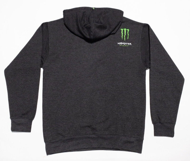 Monster Energy Hoodie Men's Medium Pullover Sweatshirt Gray Energy Drink