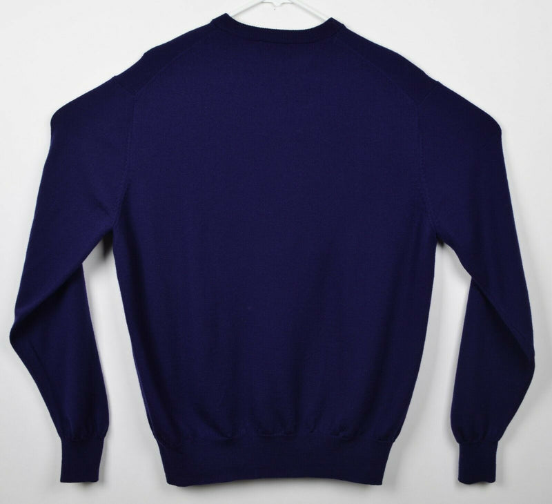 Jeremy Argyle NYC Men's Sz 2XL 100% Merino Wool V-Neck Purple Pullover Sweater