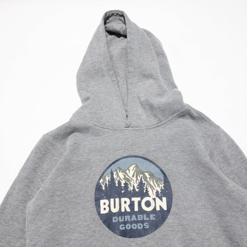 Burton Hoodie Boy's Large Taproot Pullover Logo Heather Gray Snowboarding