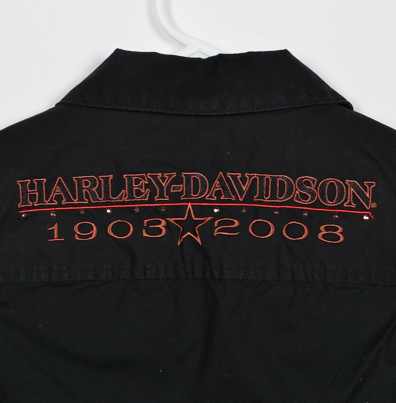 Harley-Davidson Women's Small 105th Anniversary Sleeveless Black Biker Shirt