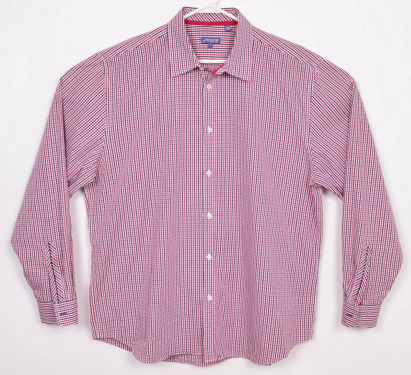 Jeremy Argyle NYC Men's 2XL Red Blue Check Long Sleeve Button-Front Shirt