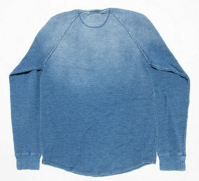 Lucky Brand True Indigo Crewneck Faded Ombre Blue Shirt Men's Medium