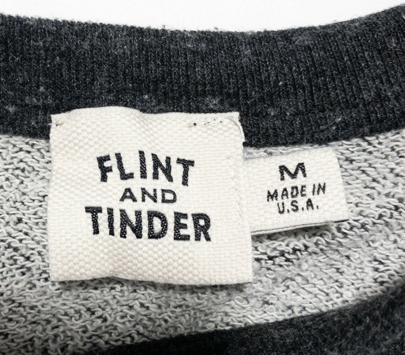 Flint and Tinder Men's Medium Dark Gray Pullover Made in USA Crewneck Sweatshirt