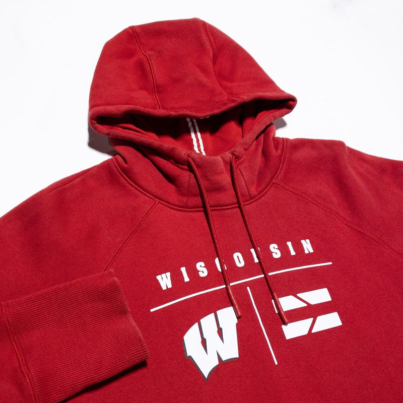 Wisconsin Badgers Rowing Hoodie Men's Large Under Armour ColdGear Team Issue Red