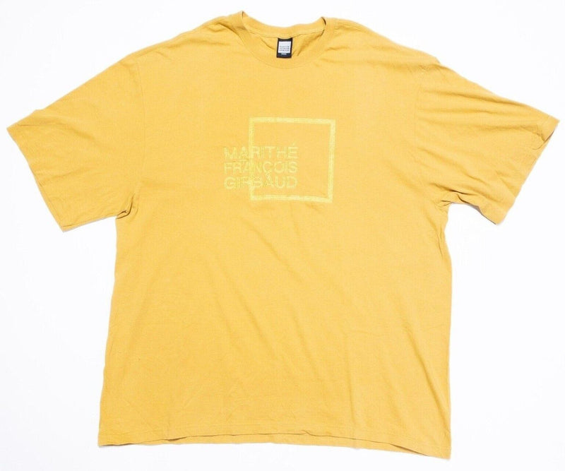 Girbaud T-Shirt 4XL Men's Yellow Square Logo Short Sleeve Marithe Francois