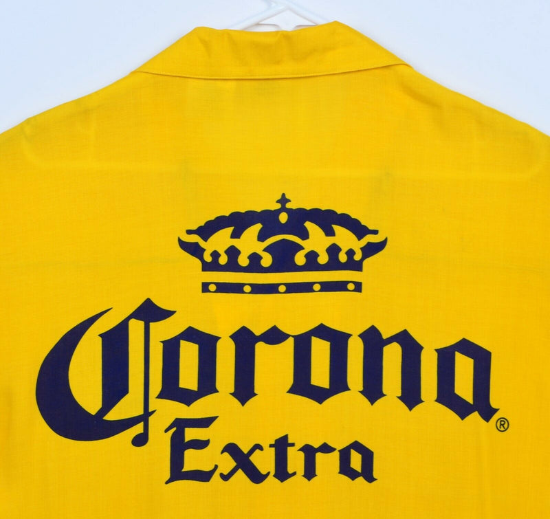 Corona Extra Beer Men's Sz Large 100% Rayon Floral Modelo Promo Hawaiian Shirt