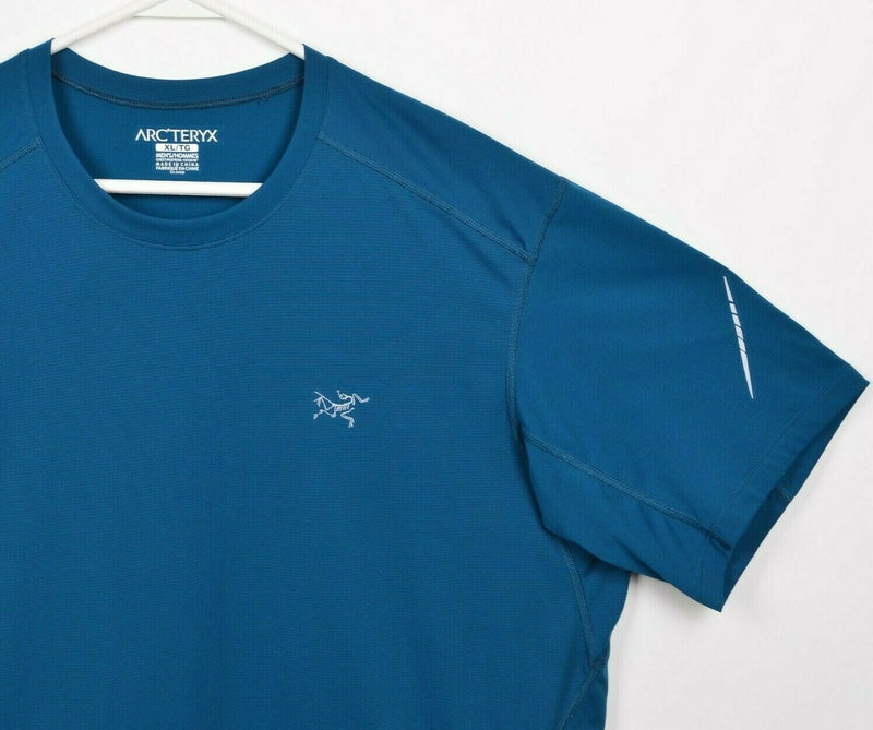 Arc'teryx Men's XL Teal Blue Crewneck Short Sleeve Wicking Compression T-Shirt