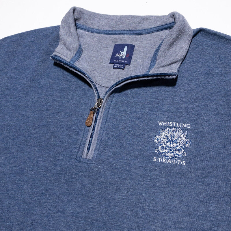 Johnnie-O Sweatshirt Men's Medium Whistling Straits Golf Sully 1/4 Zip Blue