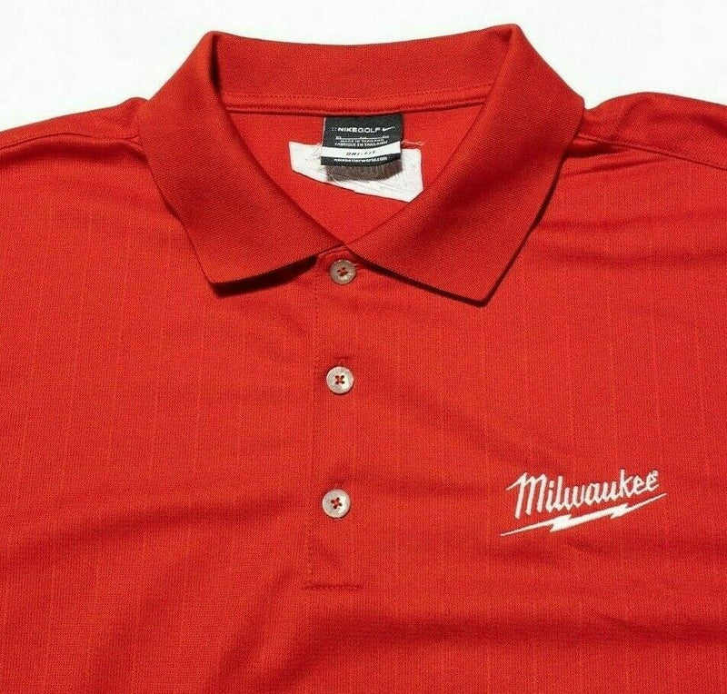 Milwaukee Tools Nike Polo XL Men's Shirt Dri-Fit Red Short Sleeve Wicking Golf