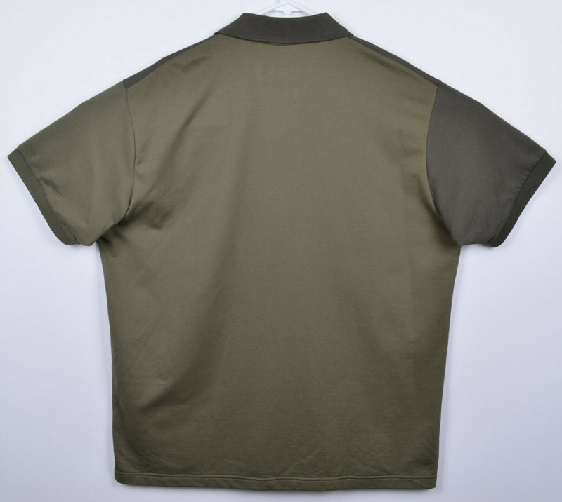Uniqlo x Engineered Garments Men's XL Olive Green Color Block Polo Shirt
