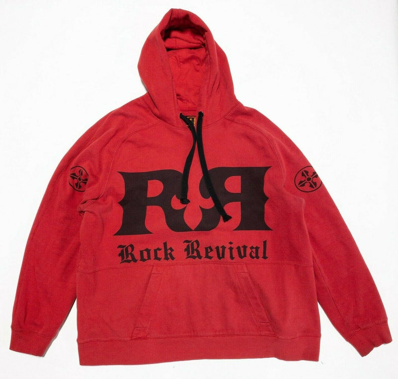 Rock Revival Hoodie Men's 3XL Double R Sweatshirt Red Logo Pullover