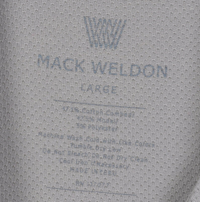 Mack Weldon Men's Large Gray Combed Cotton Modal Blend Pocket Polo Shirt