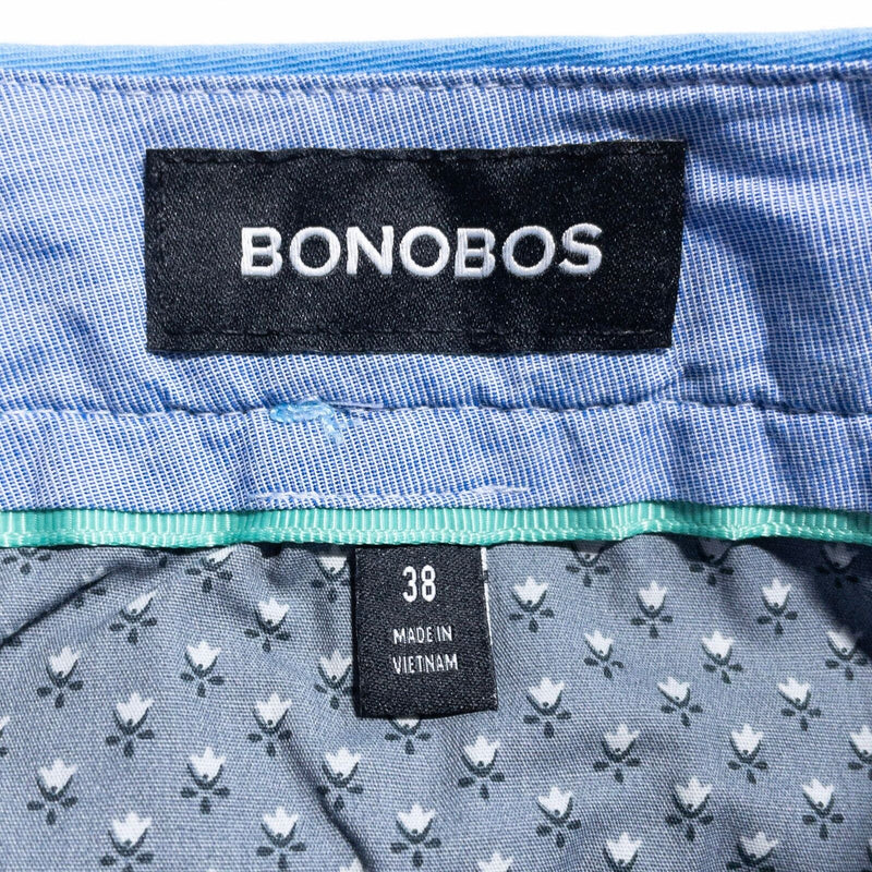 Bonobos Chino Shorts Men's 38 Stretch Washed Chino 7-inch Shorts Light Blue