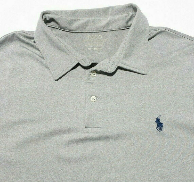 Polo Ralph Lauren Performance Shirt XL Men's Gray Heather Golf Wicking Polo Pony