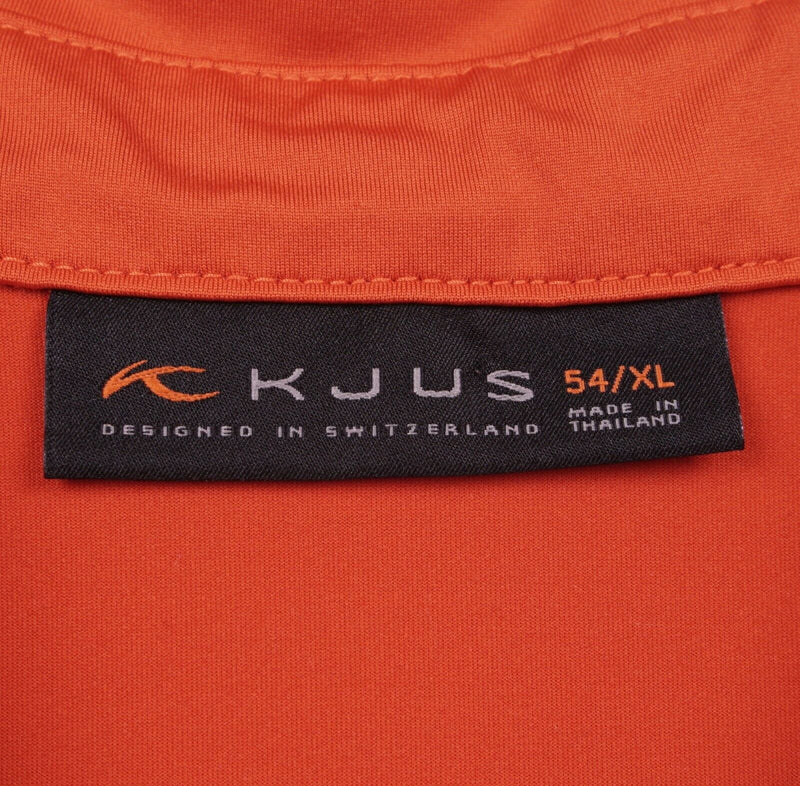 KJUS Men's Sz 54/XL Solid Orange Performance Golf Polo Shirt