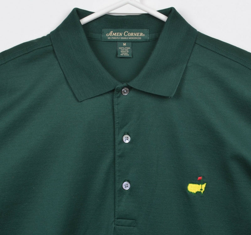 Amen Corner Men's Medium Masters Golf Dark Green Augusta National Polo Shirt