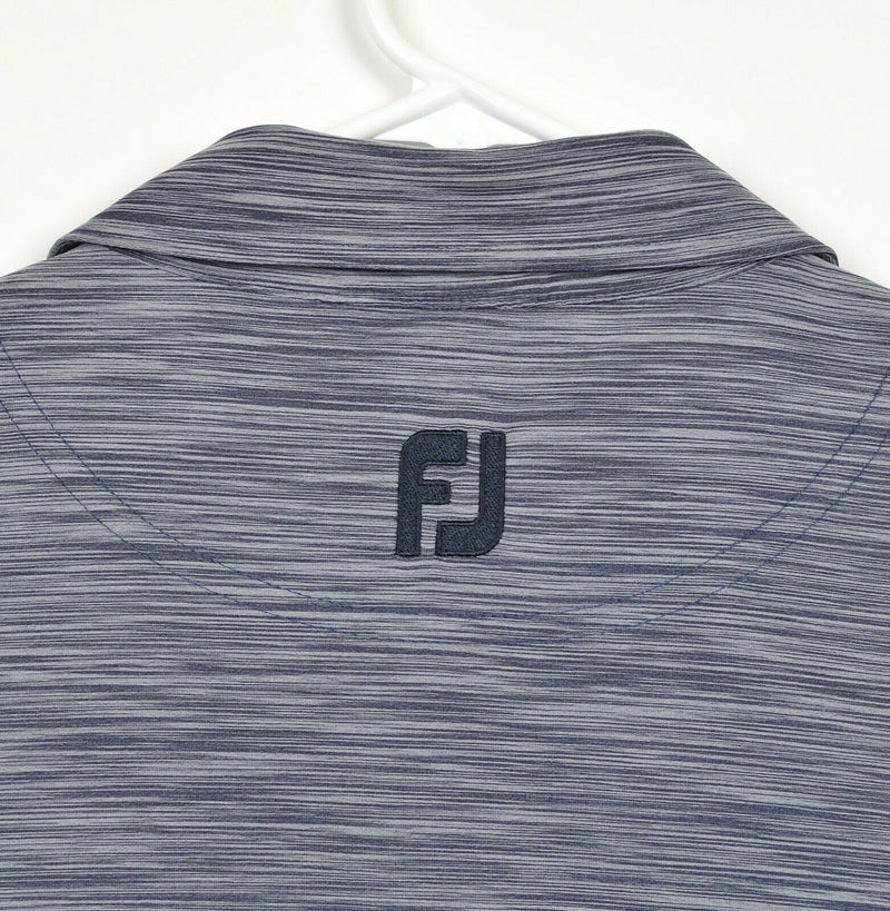 FootJoy Men's Large Heather Blue/Gray FJ Performance Golf Polo Shirt