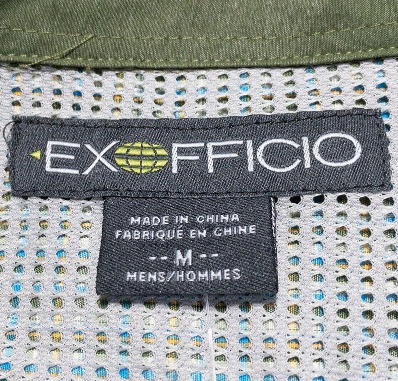 ExOfficio Men's Shirt Medium Vented Snap Trip'r Check LS Green Check Travel