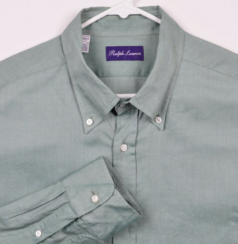 Ralph Lauren Purple Label Men's 2XL Green RLPL Long Sleeve Button-Down Shirt