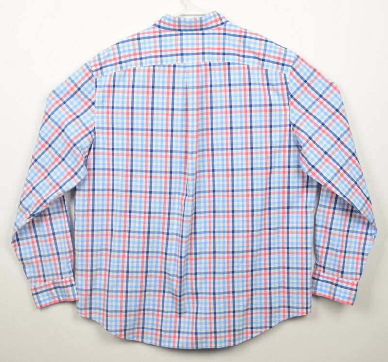 Vineyard Vines Men's XL Classic Fit Murray Pink Blue Check Button-Down Shirt