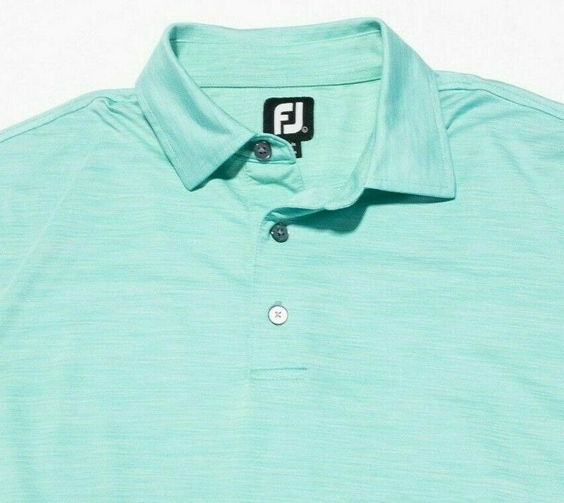 FootJoy Golf Shirt Large Men's Polo Wicking Stretch Mint Green Performance