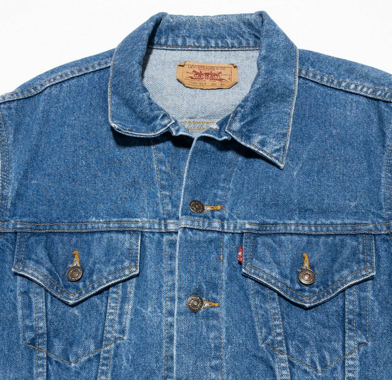 Levi's Vintage Made in USA Denim Trucker Jacket Red Tab Men's 46L 71506-0214