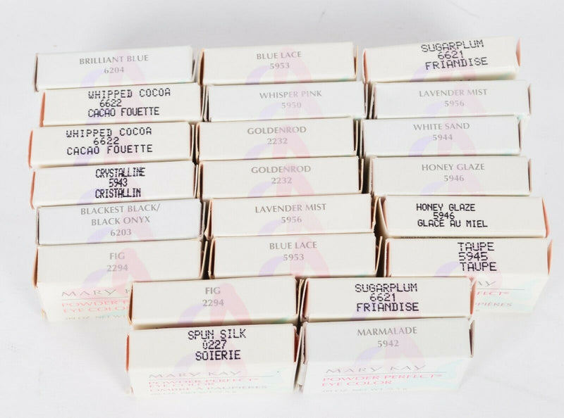 Lot of 22 Mary Kay Powder Perfect Eye Color Lavender Mist Sugarplum Blue Lace