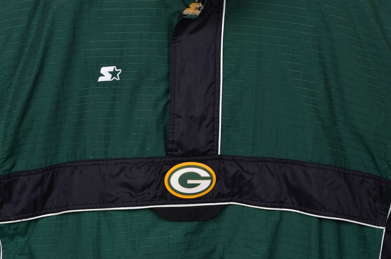 Vintage 90s Green Bay Packers Men's 2XL Starter NFL Pro Line Green Anorak Jacket