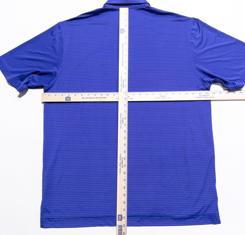 FootJoy Golf Shirt Men's XL Blue Violet Striped Wicking Performance Polo