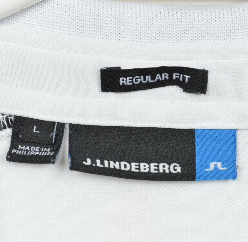 J. Lindeberg Men's Large Regular Fit Fieldsensor 2.0 Wicking Golf Polo Shirt