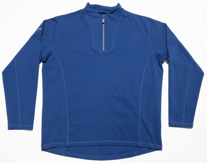 Peter Millar Element 4 Jacket Men's Medium 1/4 Zip Blue Golf Northern Trust