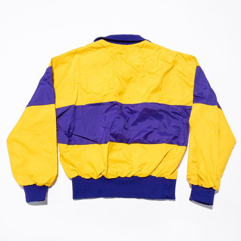 Vintage 60s Varsity Jacket Men's Fits M/L Preppy School Yellow Purple Warm-Up