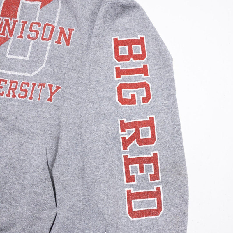 Denison University Hoodie Men's Medium Vintage 90s Cotton Exchange Gray Big Red