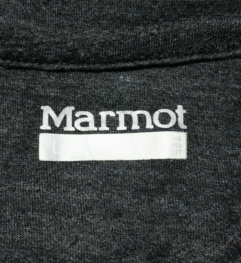 Marmot Men's Large Lightweight Heather Gray Pullover Long Sleeve Shirt Hoodie