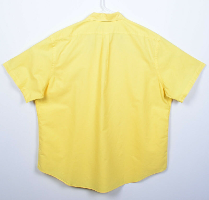 Polo Ralph Lauren Men's 2XL Solid Yellow Pony Short Sleeve Button-Down Shirt