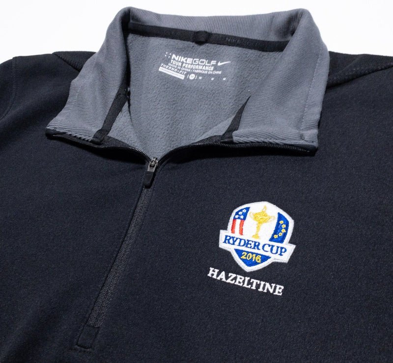 Ryder Cup Nike Golf Jacket Men's Medium  Tour Performance 1/4 Zip Pullover Black