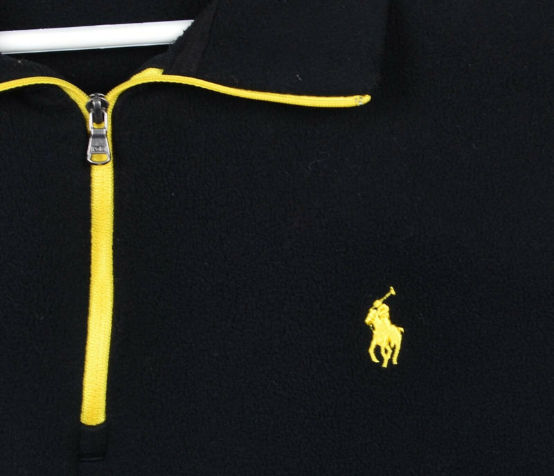 Polo Ralph Lauren Performance Men's Large 1/4 Zip Black Fleece Pullover Jacket