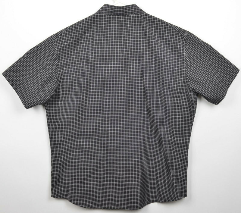 Lululemon Men's 2XL Black Check Reflective Technical Athleisure Button Shirt