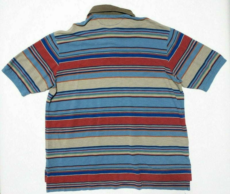 Polo Ralph Lauren 3XLT Men Polo Shirt Multi-Color Striped Blue Red Short Sleeve